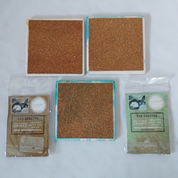 Woman Police Officer Coaster Set With Serve And Protect Car Cup Holders Coasters - Picture 6 of 9